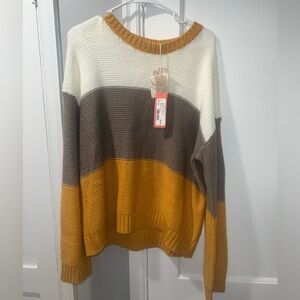 Hem & Thread Color Block Sweater